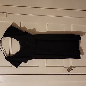 PLUS SIZE FRILL BODYCON DRESS - BLACK